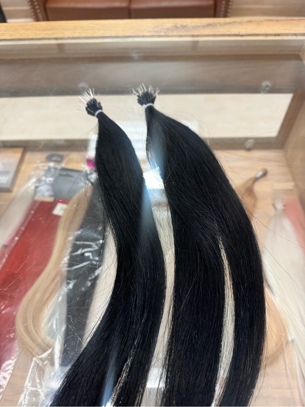 Pre-Bonded Black Hair Extensions - Loop/Strand Tips